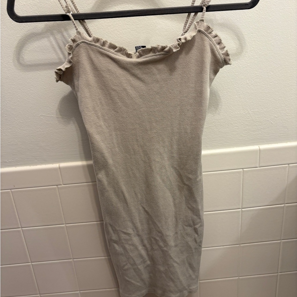Forever 21 Cream Ruffled Top